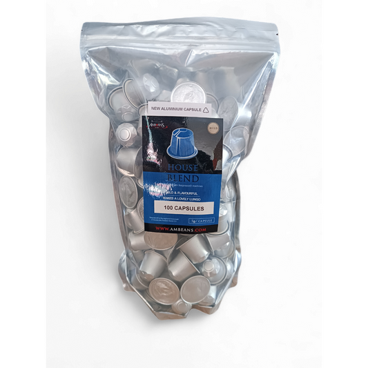 Nespresso Compatible Aluminium Capsules Ambeans House Blend